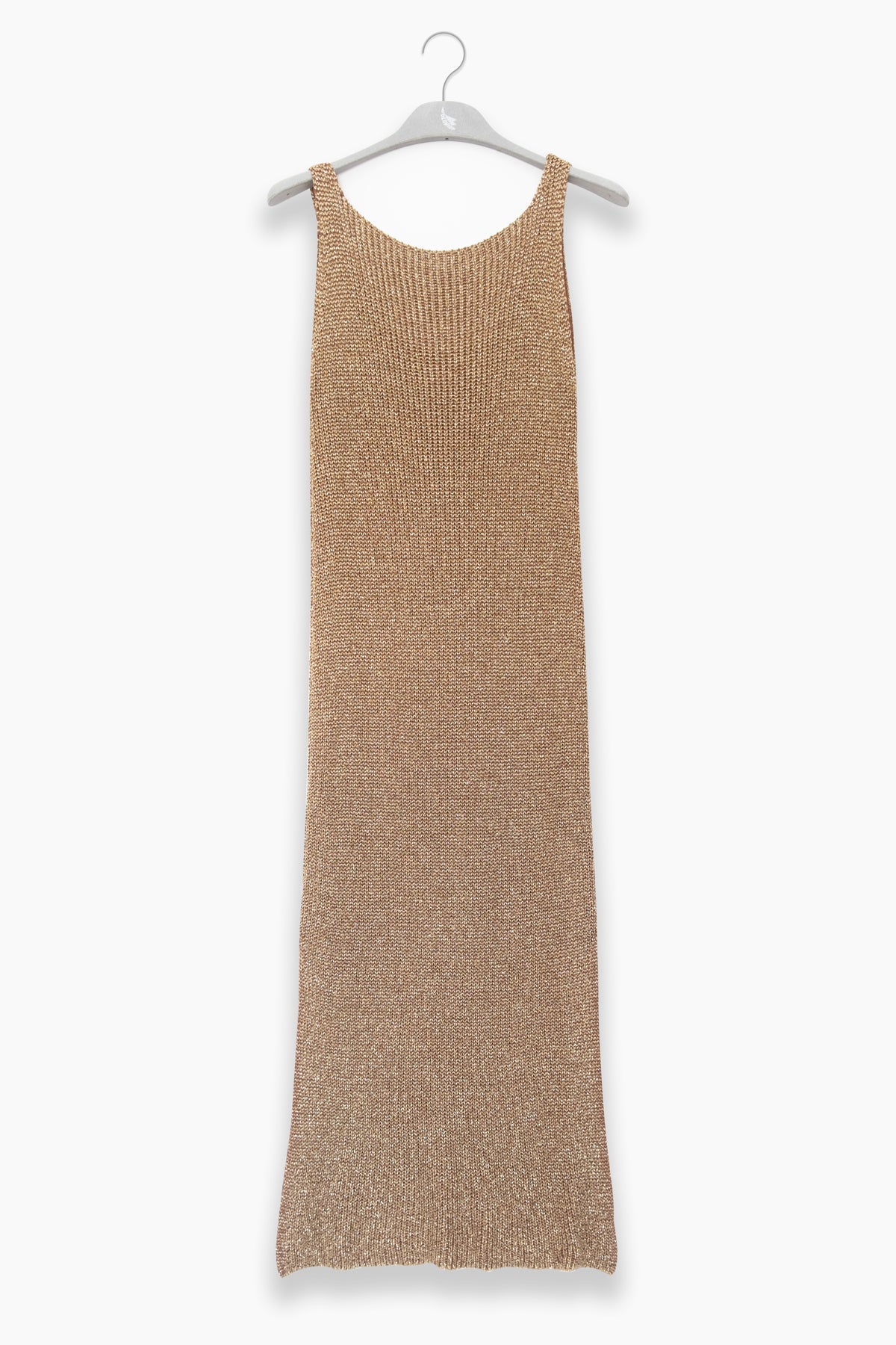 Vestido Eli Lurex Camel - Polonio Uruguay