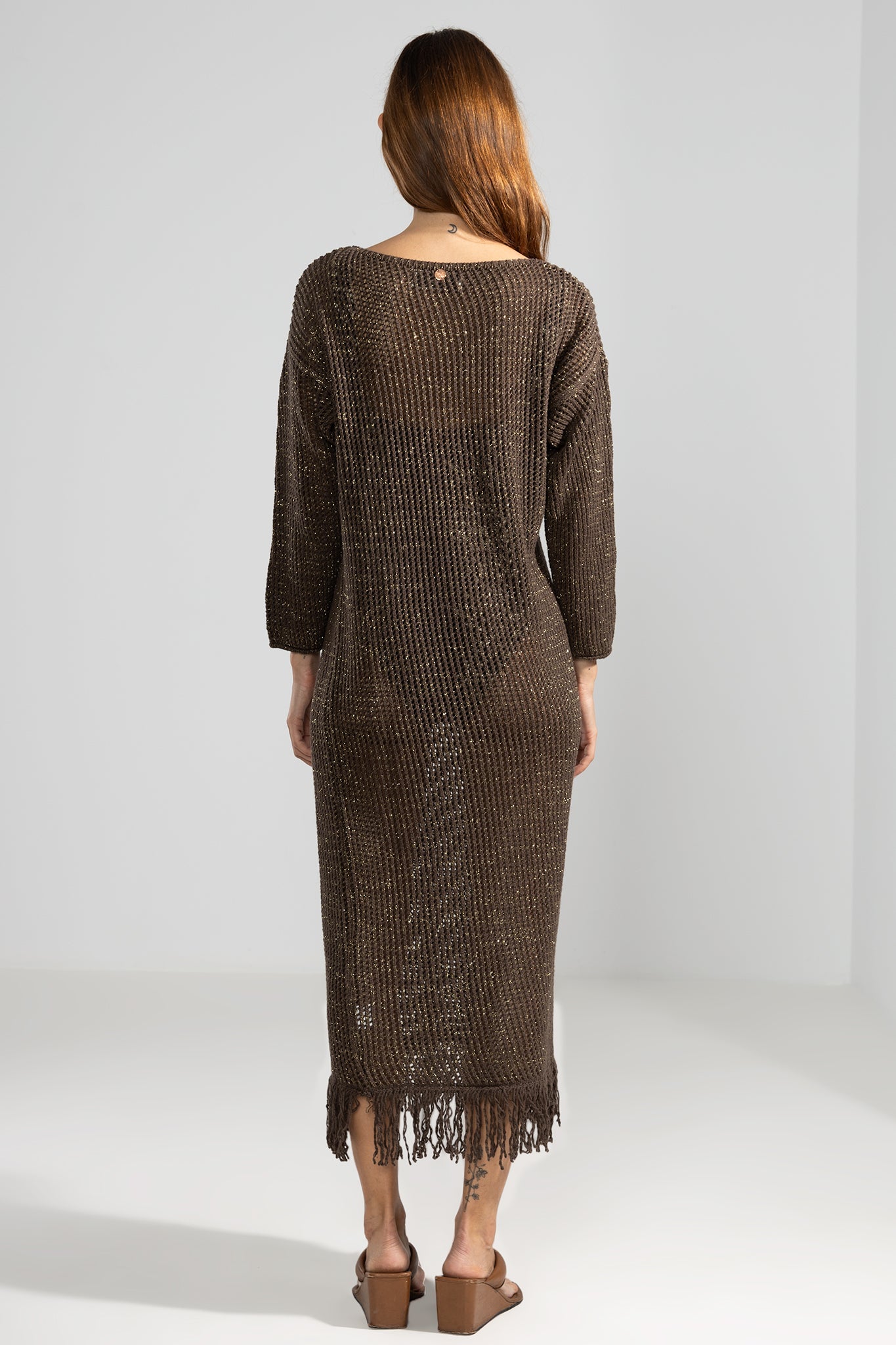 Vestido Fringes Choco - Polonio Uruguay