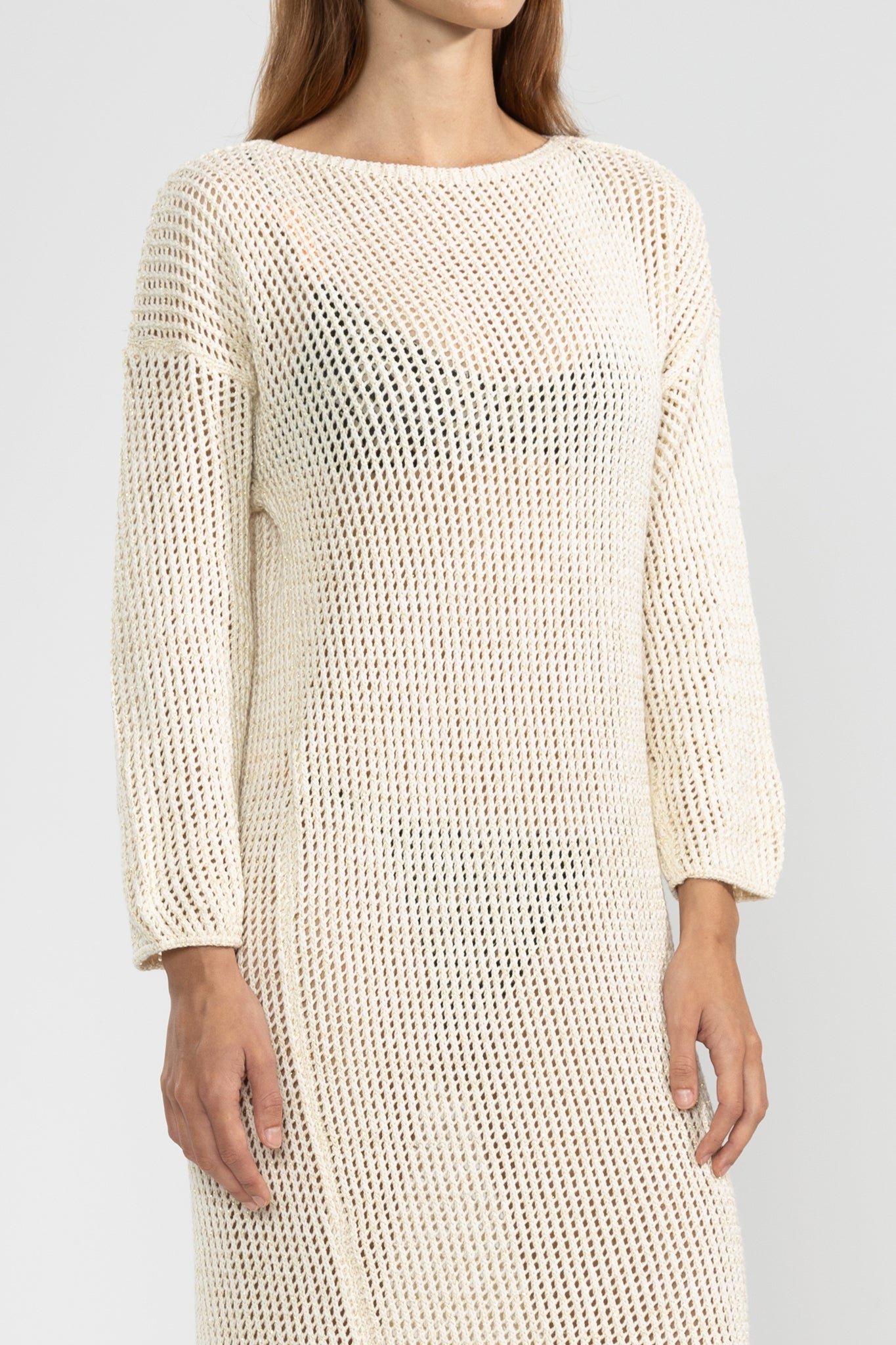 Vestido Fringes Cream - Polonio Uruguay