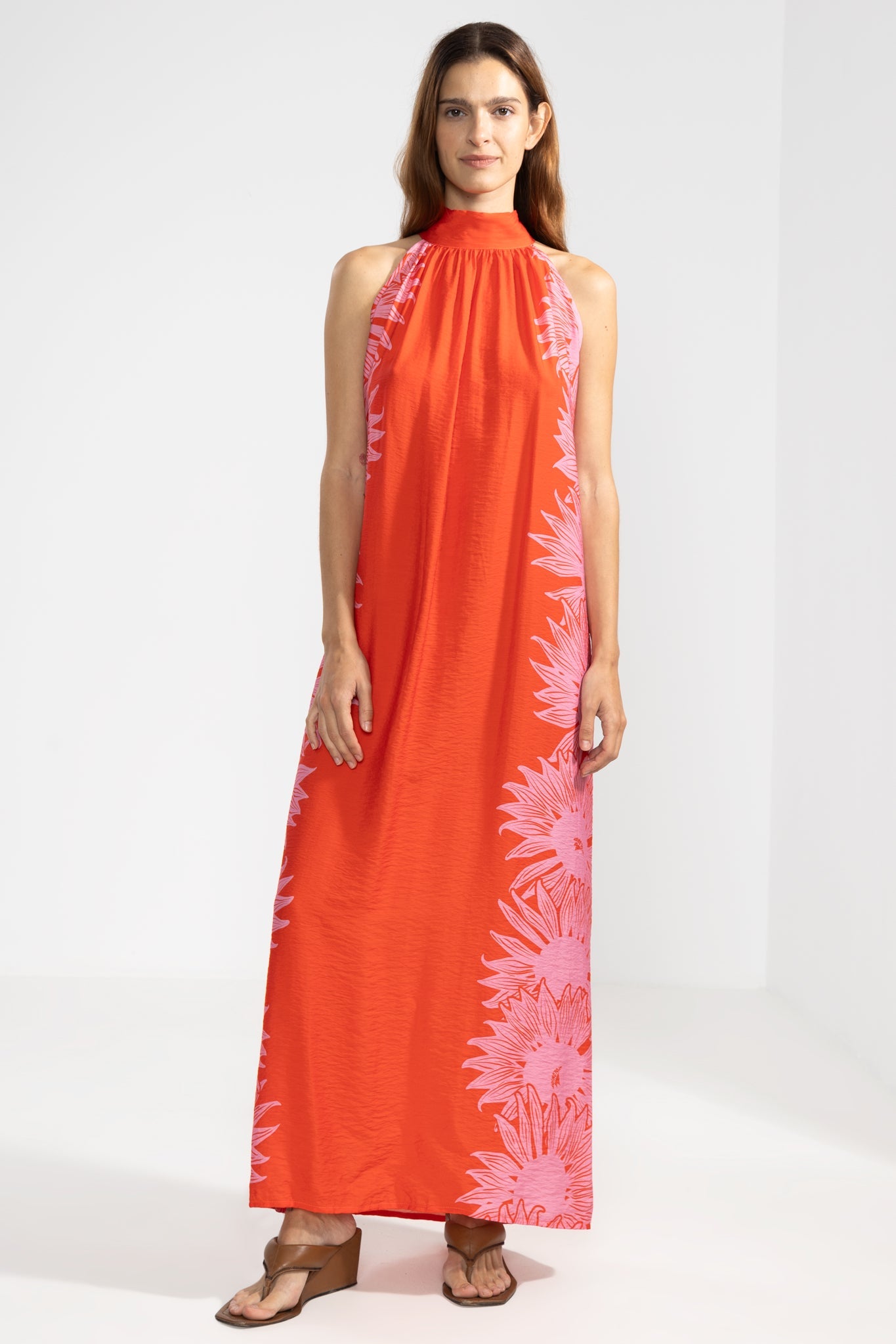 Vestido Halter Michu Bloom Red - Polonio Uruguay