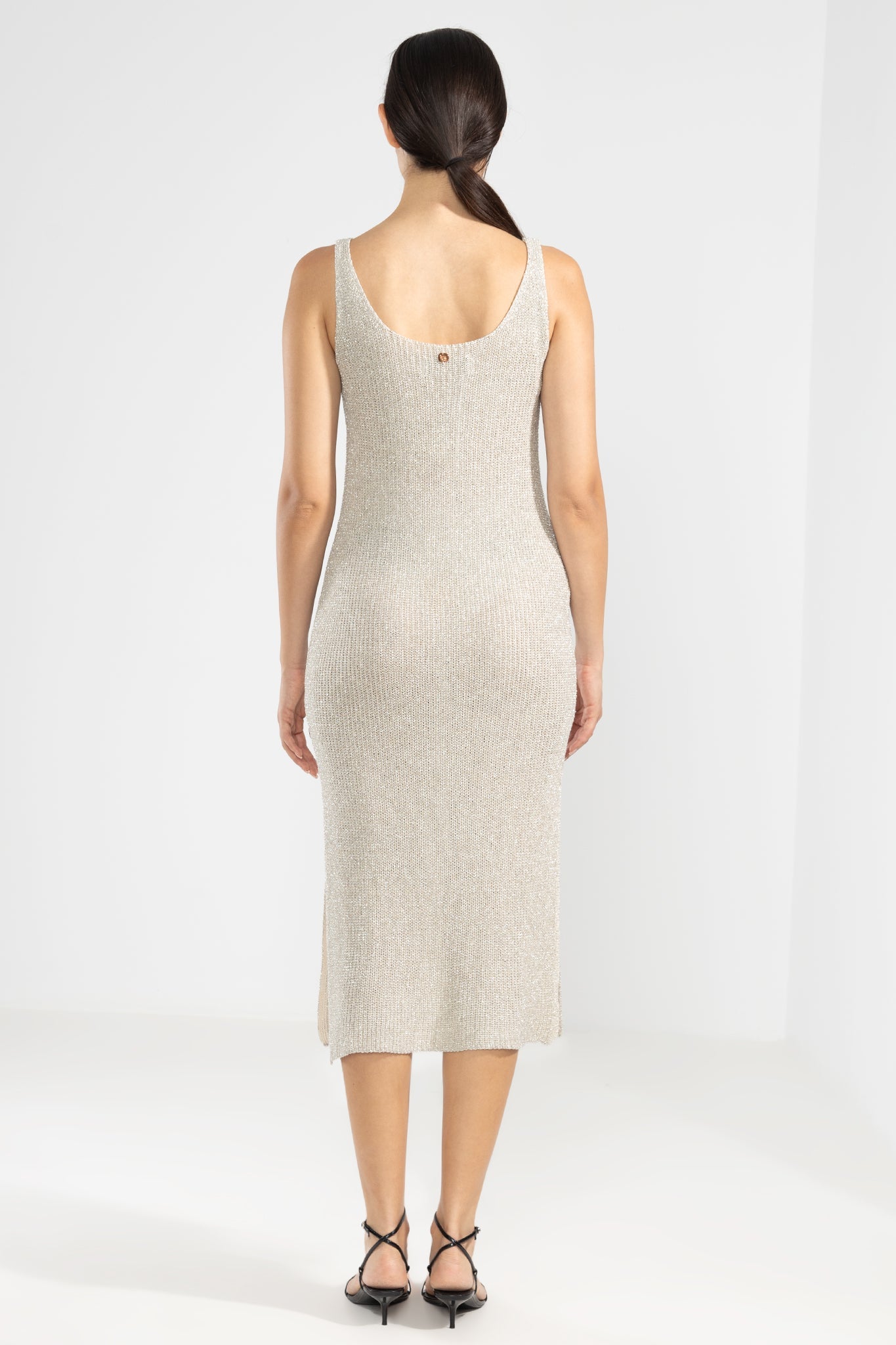 Vestido Knit Lurex Eli Silver - Polonio Uruguay