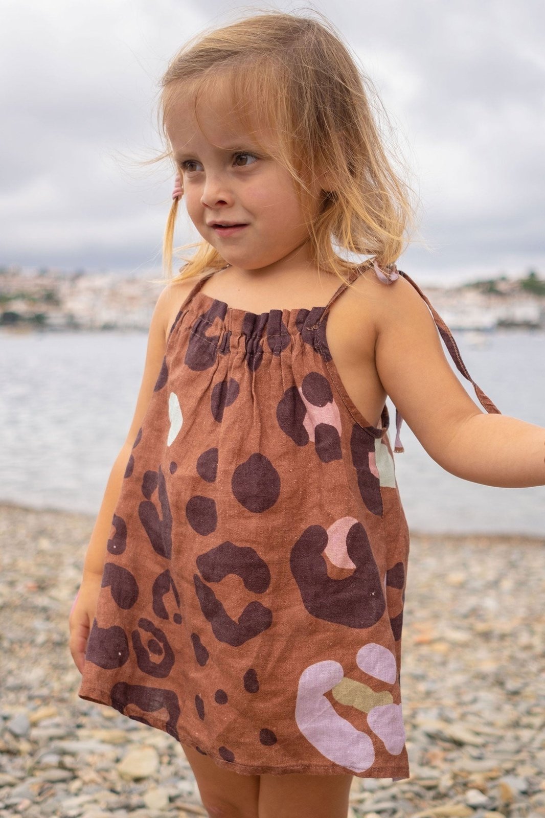 Spotted Bebé Amelie Dress Lino - Polonio Uruguay