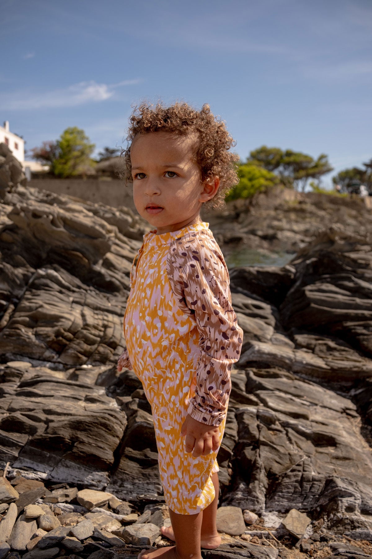 Cat Yellow Bebé Enterito Onesie - Polonio Uruguay