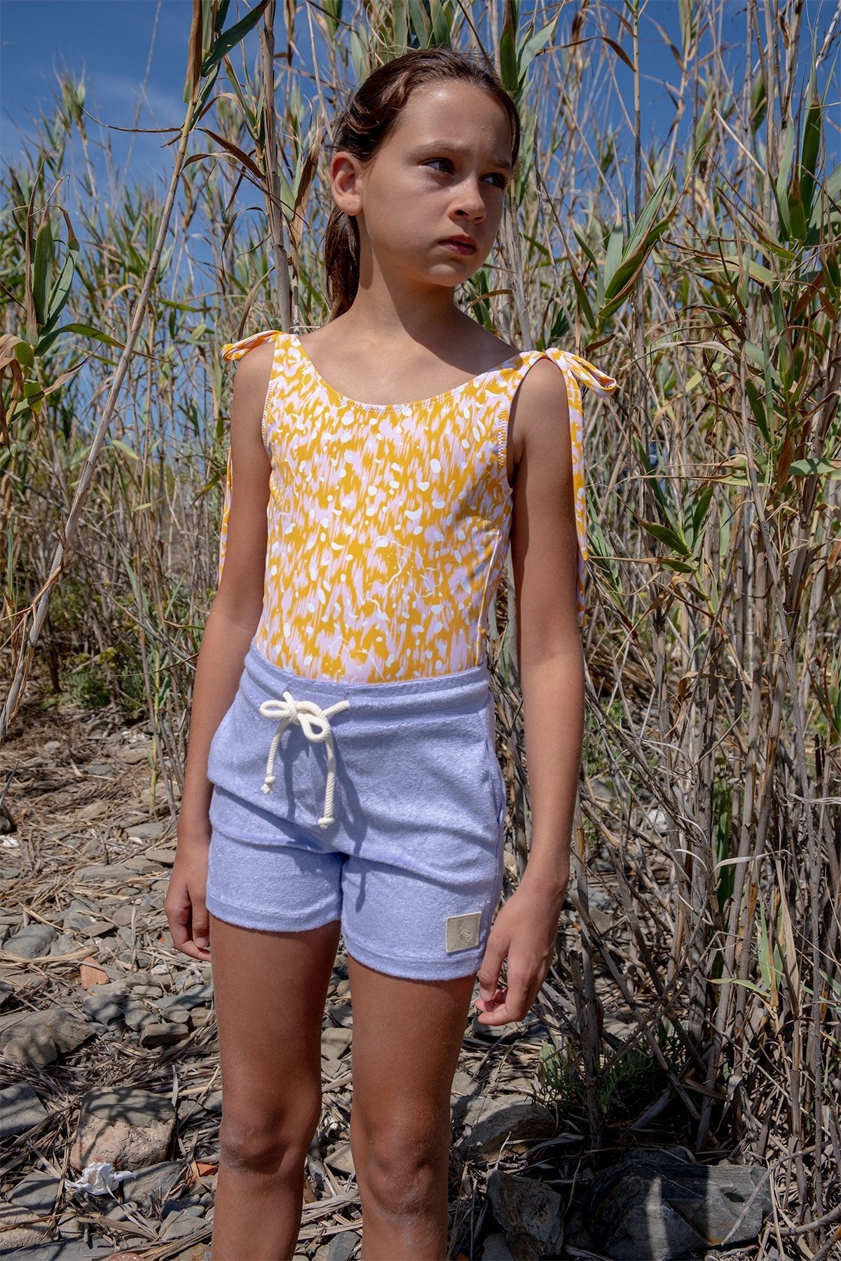 Lavender Towel Kids Short - Polonio Uruguay