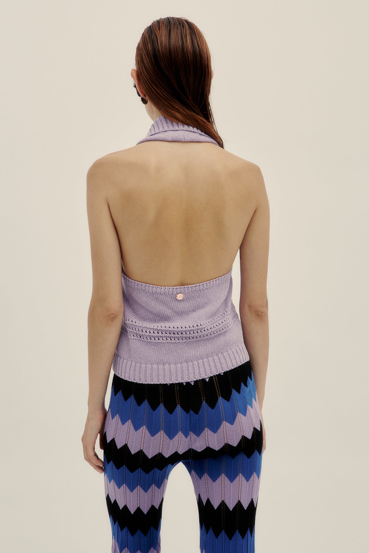 Top Tejido Halter Lila - Polonio Uruguay