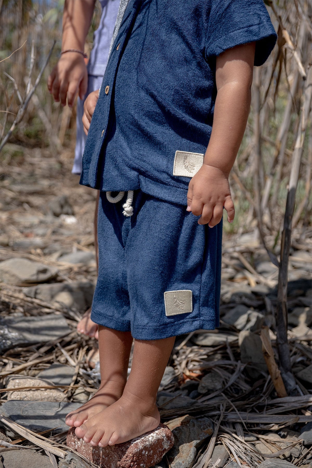 Navy Towel Kids Short - Polonio Uruguay