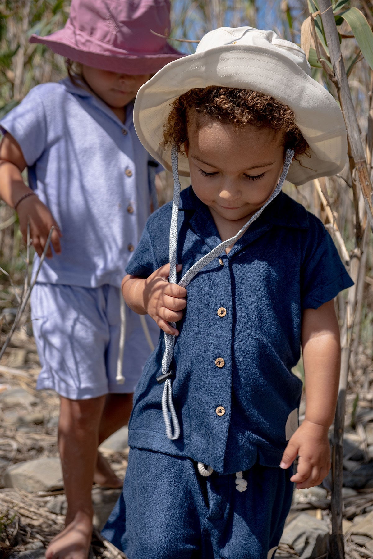 Navy Towel Kids Short - Polonio Uruguay